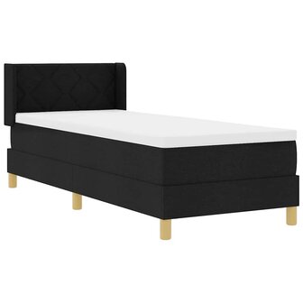 Boxspring bed Zwart en Wit en Zwart 80 x 200 cm Stof 6