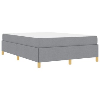 Boxspring bed Lichtgrijs en Wit en Lichtgrijs 160 x 200 cm Stof 2