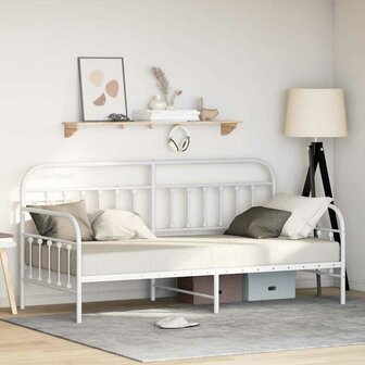 Slaapbank 100x190 cm staal wit 1