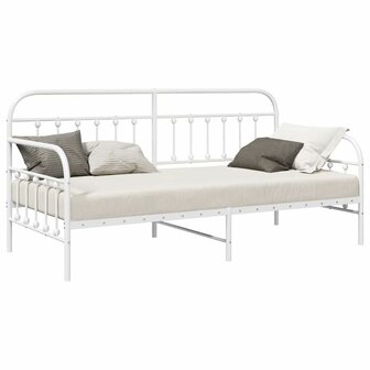 Slaapbank 100x190 cm staal wit 2