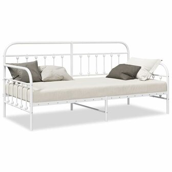 Slaapbank 100x190 cm staal wit 3