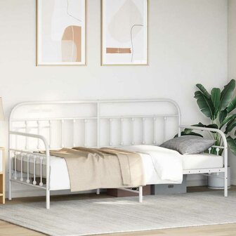 Slaapbank 100x190 cm staal wit 4