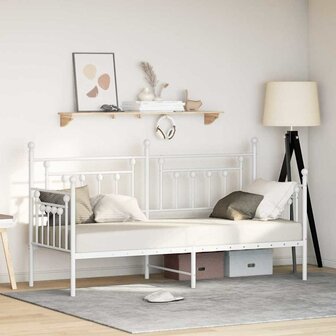 Slaapbank 80x200 cm staal wit 1
