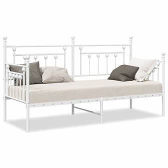 Slaapbank 80x200 cm staal wit 3