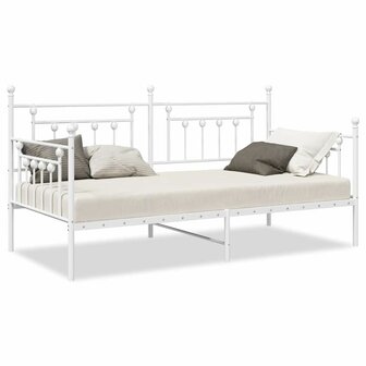 Slaapbank 90x190 cm staal wit 3