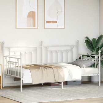 Slaapbank 90x190 cm staal wit 4