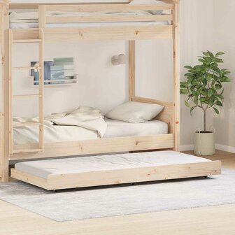 Bedbank met Wielen 90x190 cm van Massief Grenenhout 1