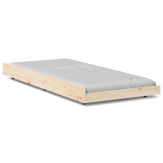 Bedbank met Wielen 90x190 cm van Massief Grenenhout 3