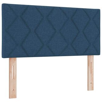 Boxspring Bed met Matras Blauw 120x200 cm Stof 6