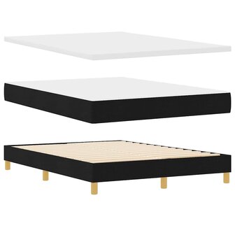 Boxspringbed met Matras Zwart 140x200 cm Stof 5