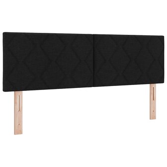 Boxspringbed met Matras Zwart 140x200 cm Stof 6