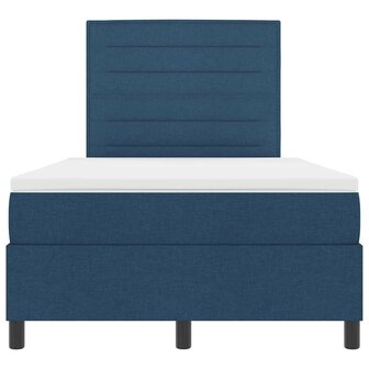 Boxspring Bed met Matras Blauw 120x200 cm Stof 7