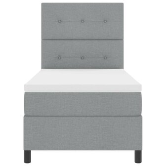 Boxspring Bed met Matras Lichtgrijs 80x200 cm Stof 7