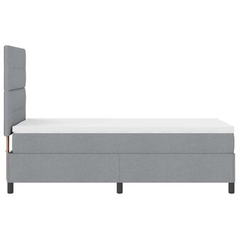 Boxspring Bed met Matras Lichtgrijs 80x200 cm Stof 8