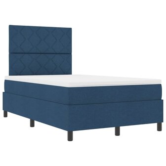 Boxspring Bed met Matras Blauw Klein Tweepersoons Stof 5