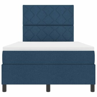 Boxspring Bed met Matras Blauw Klein Tweepersoons Stof 7
