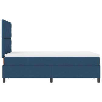 Boxspring Bed met Matras Blauw Klein Tweepersoons Stof 8