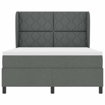 Boxspringbed met matras stof donkergrijs 140x200 cm 6