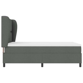 Boxspringbed met matras stof donkergrijs 140x200 cm 7