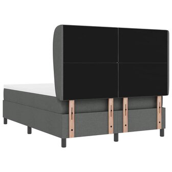 Boxspringbed met matras stof donkergrijs 140x200 cm 8