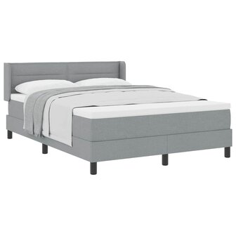 Boxspring Bed met Matras in Lichtgrijs, 140 x 190 cm Stof 2