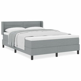 Boxspring Bed met Matras in Lichtgrijs, 140 x 190 cm Stof 3