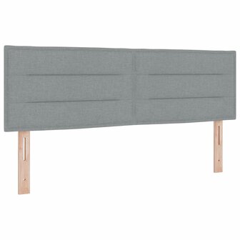 Boxspring Bed met Matras in Lichtgrijs, 140 x 190 cm Stof 5