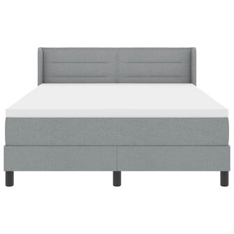 Boxspring Bed met Matras in Lichtgrijs, 140 x 190 cm Stof 7