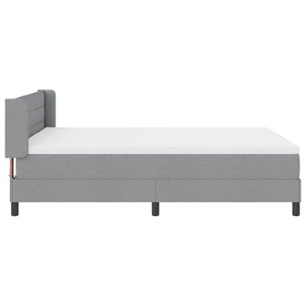 Boxspring Bed met Matras in Lichtgrijs, 140 x 190 cm Stof 8