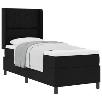Boxspringbed met matras stof zwart 80x200 cm 2