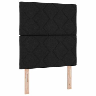 Boxspringbed met matras stof zwart 80x200 cm 5