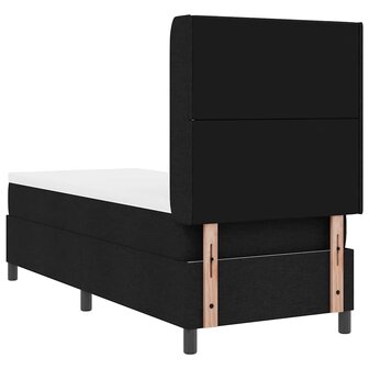 Boxspringbed met matras stof zwart 80x200 cm 8
