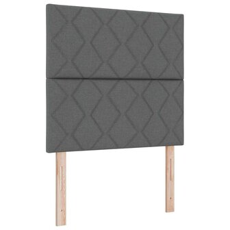 Boxspringbed met matras stof donkergrijs 100x200 cm 6