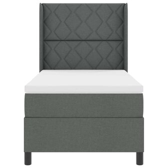 Boxspringbed met matras stof donkergrijs 100x200 cm 7