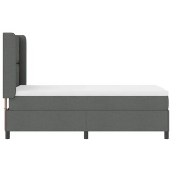 Boxspringbed met matras stof donkergrijs 100x200 cm 8