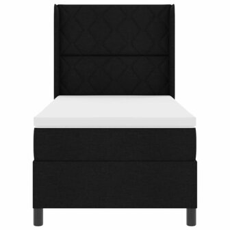 Boxspringbed met matras stof zwart 100x200 cm 7