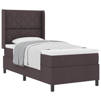 Boxspringbed met matras stof donkerbruin 100x200 cm 2
