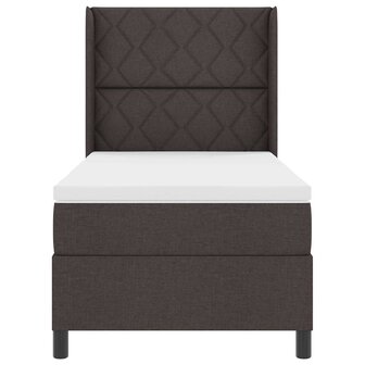 Boxspringbed met matras stof donkerbruin 100x200 cm 7