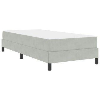 Boxspringbed met matras Lichtgrijs 80 x 200 cm Fluweel 2