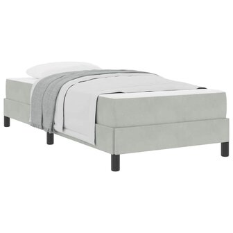 Boxspringbed met matras Lichtgrijs 80 x 200 cm Fluweel 3
