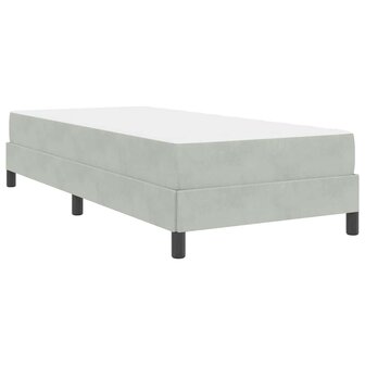Boxspringbed met matras Lichtgrijs 80 x 200 cm Fluweel 9