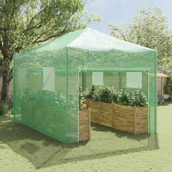 Kas met dak Groen 290 x 430 x 315 cm Staal 2
