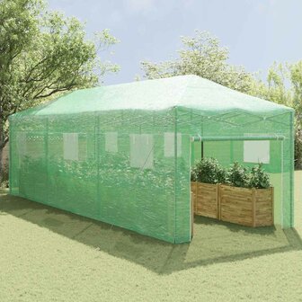 Kas met dak Groen 290 x 870 x 315 cm Staal 2