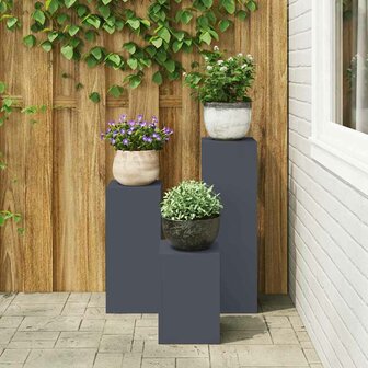 Buiten Plantentafels - 3-delige set in anthraciet staal 3