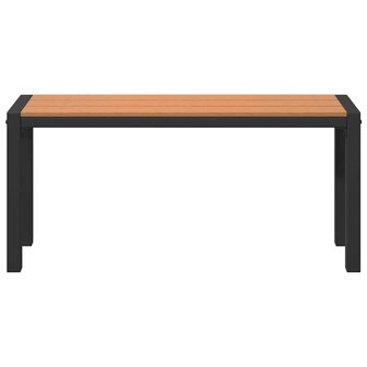 Tuinbank 100 cm staal en WPC bruin en zwart 3
