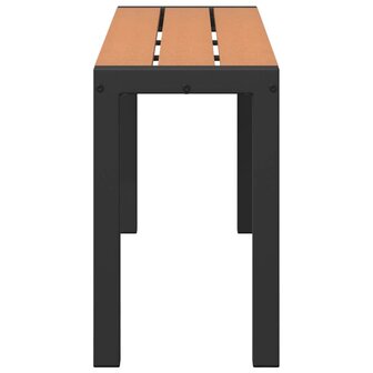 Tuinbank 100 cm staal en WPC bruin en zwart 4