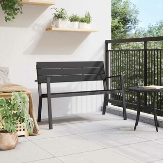 Tuinbank staal en WPC zwart 2