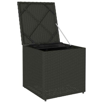 Kussenbox Zwart 50x50x50 cm Poly Rattan 3