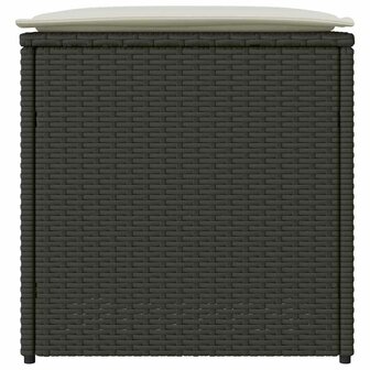 Kussenbox Zwart 50x50x50 cm Poly Rattan 5