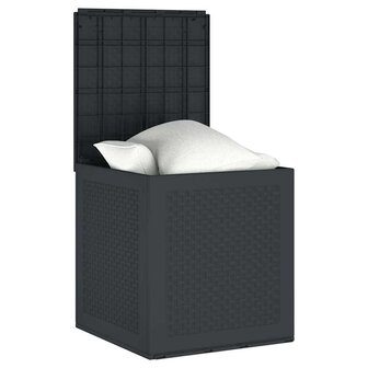 Tuinopbergbox 55x53x57 cm polypropeen antraciet 2